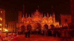 St.Mark's Basilica, Queue for Midnight Mass, Christmas Eve, photography by jane gifford