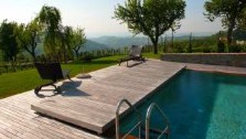 Italy, Swimming pool at Villa Amelia boutique hotel in the gentle Langhe hills near Alba, Piedmont, italian gourmet travel, photographer jane gifford, your exclusive photographic travel guide to italy